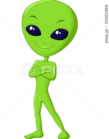 エイリアン 宇宙人 異星人 かわいいのイラスト素材