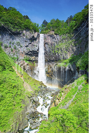 華厳の滝 中禅寺湖 奥日光 夏の写真素材