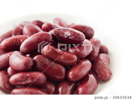 レッドキドニービーンズ 赤インゲン豆 豆 水煮の写真素材