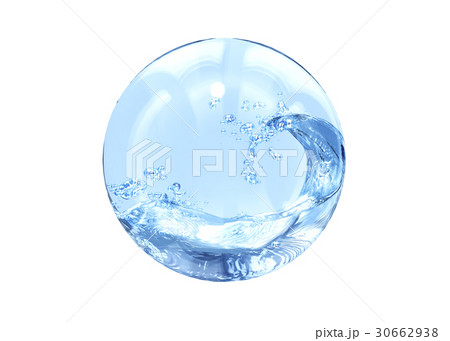 水 球 球体 水面のイラスト素材