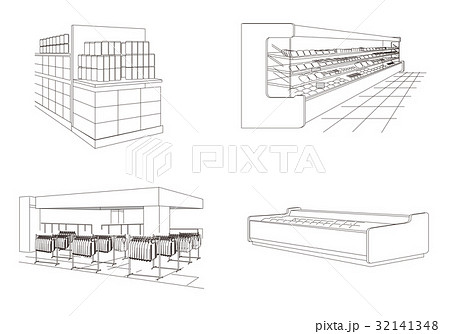 売場パースのイラスト素材