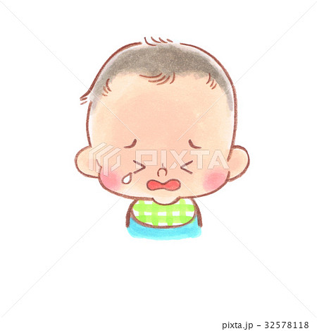 泣き顔 赤ちゃんのイラスト素材