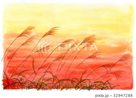 夕焼け 夕景 空 水彩のイラスト素材 - PIXTA