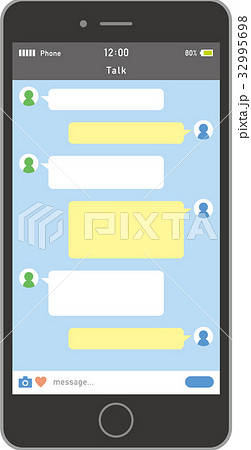 トークアプリのイラスト素材