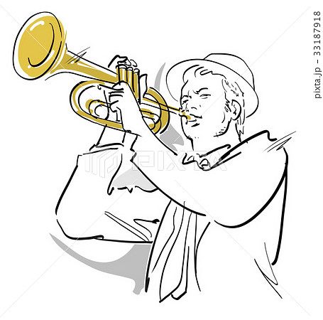 トランペッターのイラスト素材 トランペッターのイラスト素材
