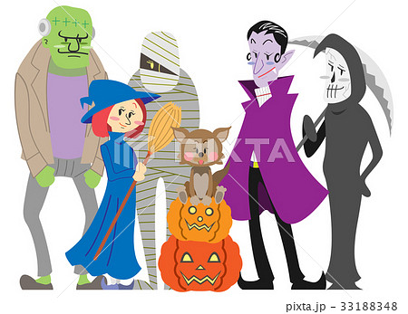 お化け おばけ 妖怪 死神のイラスト素材