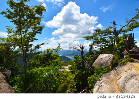 弥山原始林の写真素材