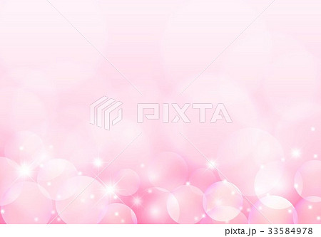 シャボン玉 ピンク 輝き 壁紙のイラスト素材