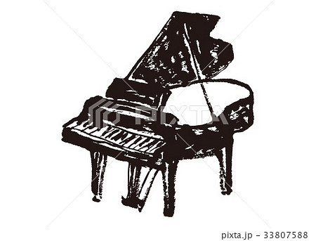 ピアノ グランドピアノ 楽器 鍵盤楽器のイラスト素材 Pixta