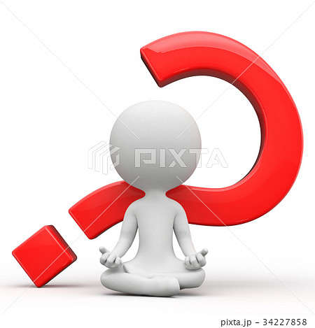 問いかけ 疑問 はてな 考えるのイラスト素材