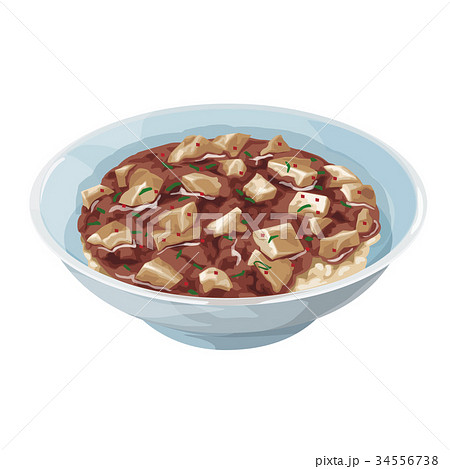 麻婆豆腐のイラスト素材