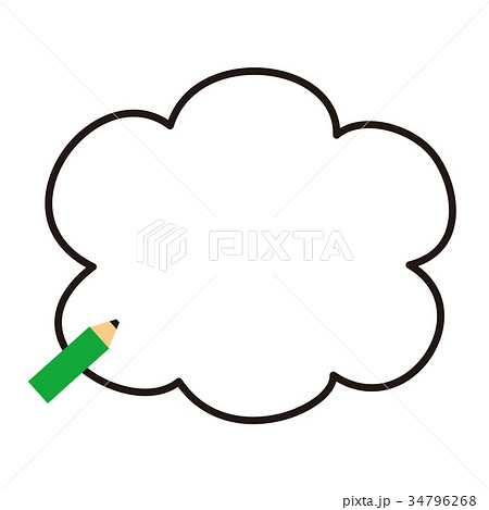 雲 フレーム 枠 雲形のイラスト素材