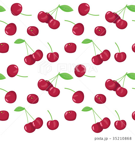 Cherry Seamless Vector Patternのイラスト素材