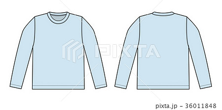 Short-sleeved baseball shirt / T-shirt template - Stock Illustration  [70016355] - PIXTA