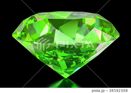 エメラルド グリーン 緑色 宝石の写真素材