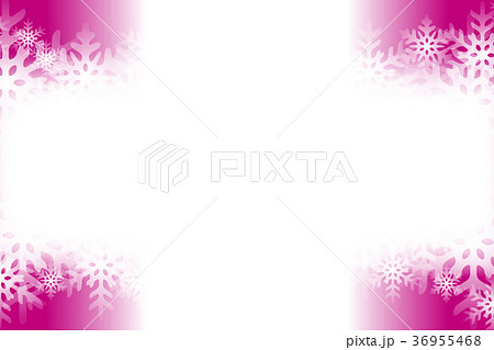 雪 冬 ピンク 雪の結晶の写真素材