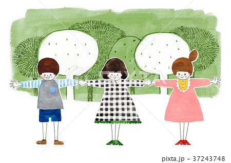 子供 公園 水彩画 遊ぶのイラスト素材 - PIXTA