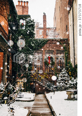 ボストン 冬 冬景色 雪の写真素材