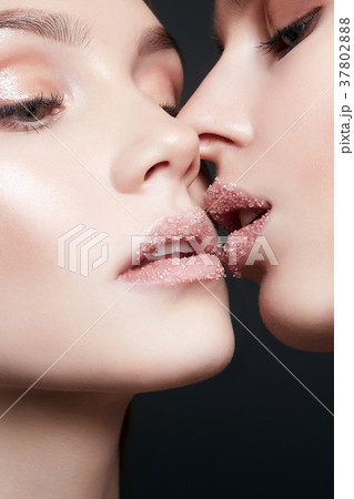 Man kissing woman's breast. - Stock Photo [74442239] - PIXTA