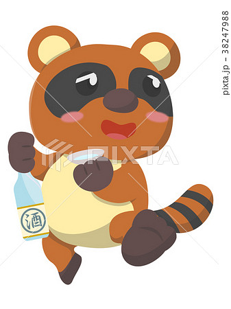 酔う 酒 動物 酔っ払いのイラスト素材