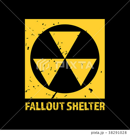 Fallout Shelter Vintage Nuclear Symbol のイラスト素材