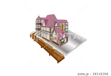 洋風館のイラスト素材