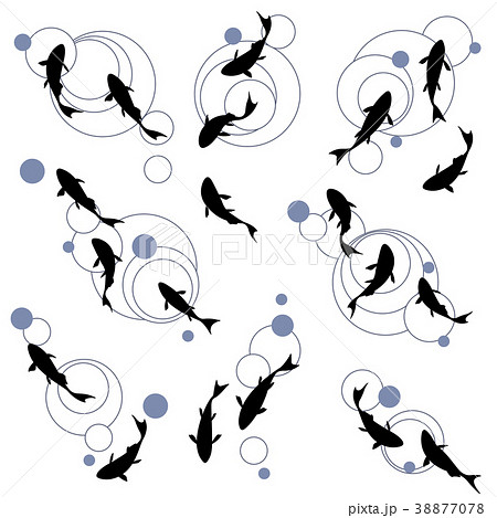小魚群れ さかなのイラスト素材 Pixta