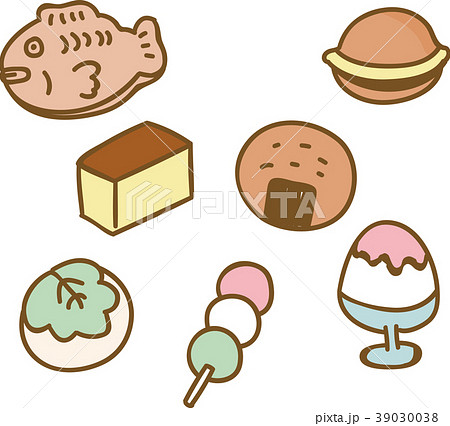 食べ物 和菓子 鯛焼き かわいいの写真素材