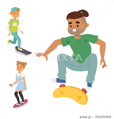 スケボー キャラクターの写真素材