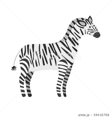 しまうま シマウマ ゼブラ 黒色のイラスト素材 - PIXTA