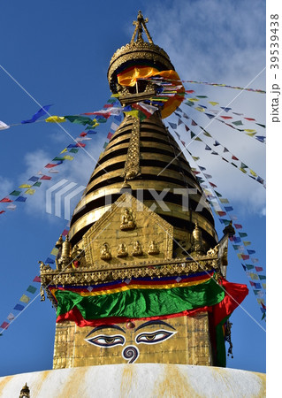 ネパールの寺院の写真素材