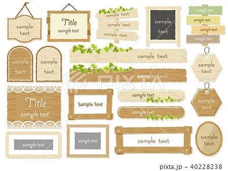 木枠 案内板 フレーム 枠のイラスト素材