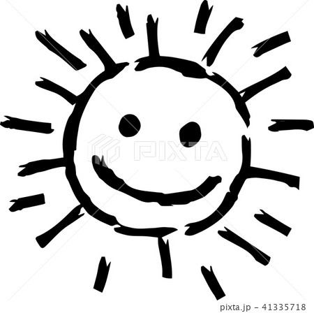 ギラギラ 太陽 真夏のイラスト素材