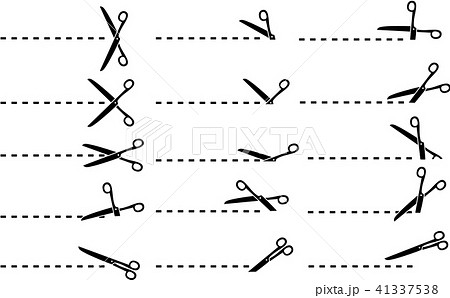 切り取り線のイラスト素材