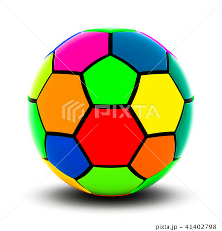 サッカーボール カラフル 球体 ボールのイラスト素材