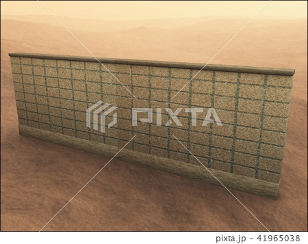 コンクリートブロック塀のイラスト素材