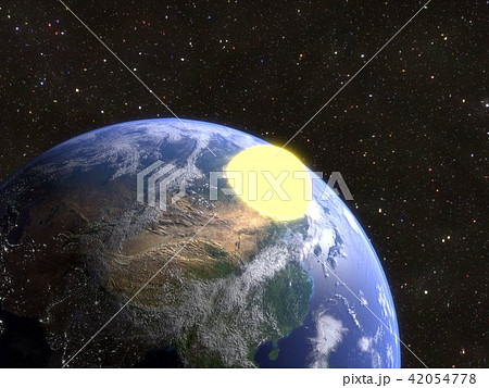地球規模の爆発のイラスト素材