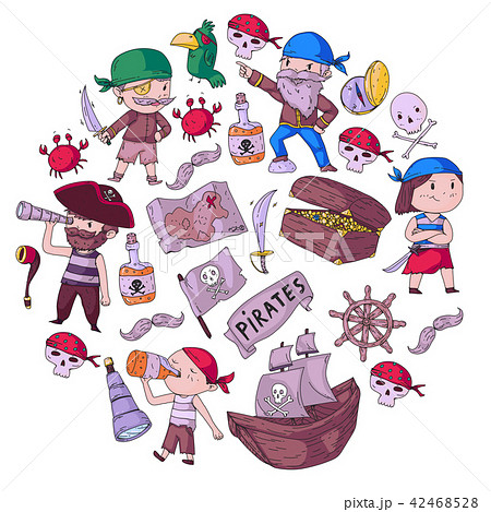 バンダナ 子供 女の子のイラスト素材