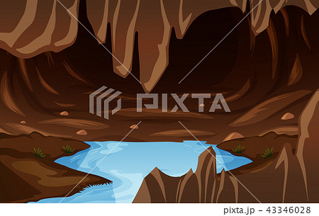 ベクトル 洞窟 岩 岩石のイラスト素材