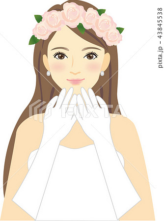 かわいい花嫁さんのイラスト素材