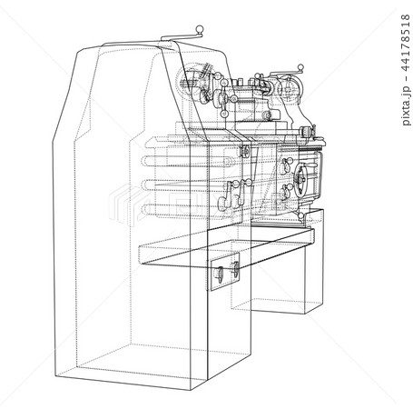 工作機械 イラストレーション 旋盤 イラストのイラスト素材