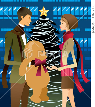 向き合う 横顔のイラスト素材