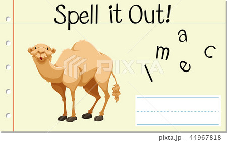 ラクダ English イングリッシュ 英語のイラスト素材