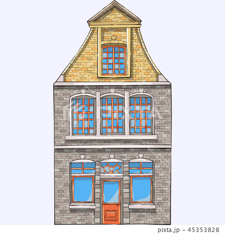 レンガ屋根 ヨーロッパのイラスト素材