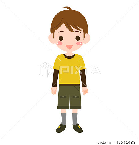 全身 子供 男の子のイラスト素材
