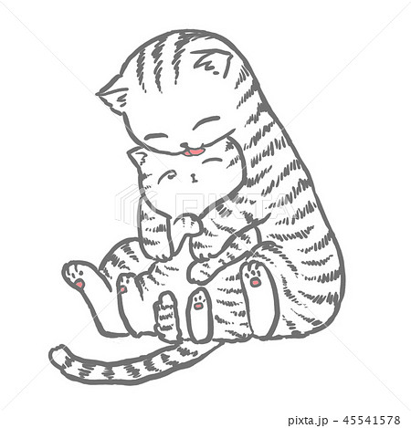 バックハグのイラスト素材