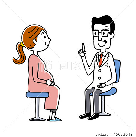 妊婦検診のイラスト素材