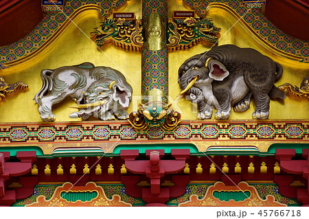 日光東照宮 象の彫刻の写真素材 - PIXTA