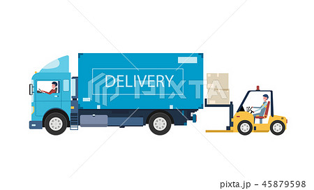 物流 貨物 運送 出荷のイラスト素材