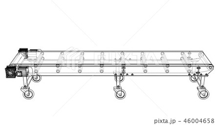 ベルト コンベア コンベヤー 3dイラストのイラスト素材